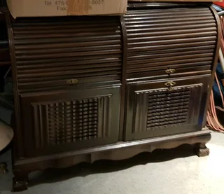 Wood Cabinet with Cut Glass top 2nd