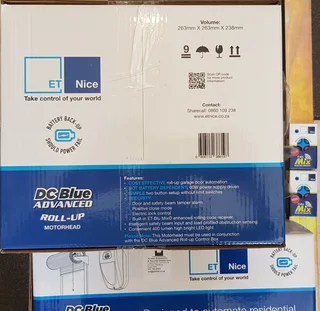 Roll Up Garage Door Motor Kit New Complete Batteries Remotes