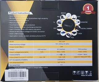 Loadsheadding Mini UPS for WiFi Router DC 5V 9V or 12V New