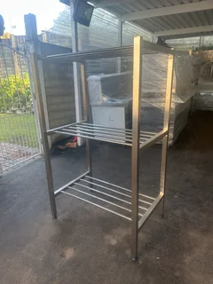 high quality stainless steel storeroom, freezer or coldroom shelves @ 074.464.5116