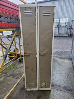 Two Single Door Metal Lockers