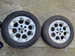 Two Alfa Rims With Tyres