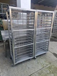 Two Alimunium Trolleys With Baskets