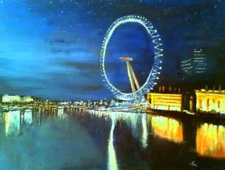 London Eye. Stunning painting by Inge!