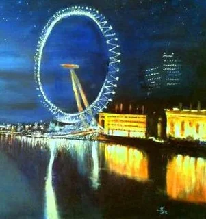 London Eye. Stunning painting by Inge!
