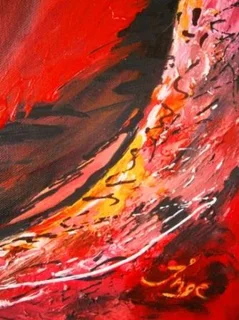 Apple of my Heart. Trendy modern painting by Inge!