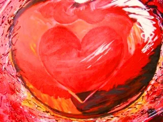 Apple of my Heart. Trendy modern painting by Inge!
