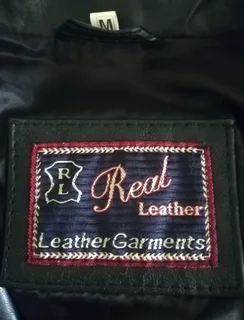 Real Leather Garments. Black Unisex Jacket. Medium.