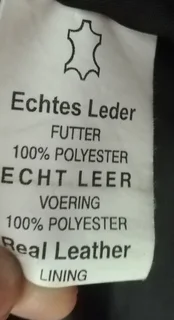 Real Leather Garments. Black Unisex Jacket. Medium.