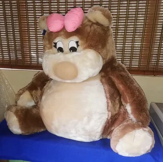 Vintage Applause Tracy. Big Huggable Plush Bear with Bow! 50cm.