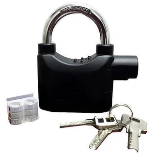 Alarm Security Lock with  movement and shock sensor, activates 110 Db alarm siren!
