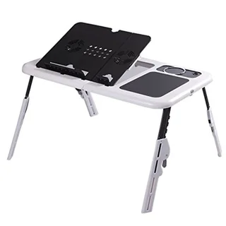 E-table; foldable portable  laptop  Table with Built-in Cooling System!