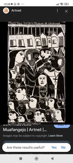 John Ndevasia Muafangejo linocut/print 8x14cm