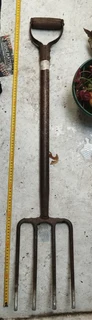 Old strong fork with thick teeth