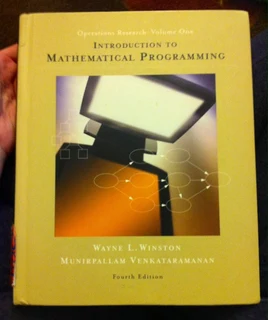 Probability models and math programming by Winston