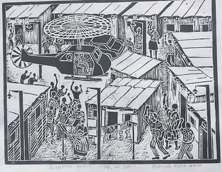 Patrick Holo linocuts from the old regime