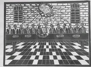 Patrick Holo linocuts from the old regime