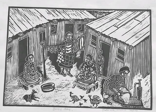 Patrick Holo linocuts from the old regime