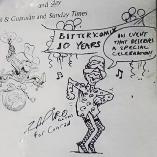 Zapiro drawing of Madiba in stockings