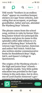 Brothers in an endless chain celebrating 175 years of the wynberg boys&#39; schools