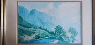 Table mountain watercolour 1980 limited edition