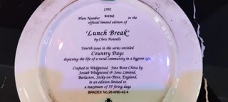 Wedgewood plate LUNCH BREAK