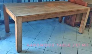 Outdoor large hardwood table 2x1
