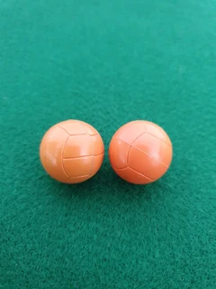 Subbuteo 2 Rare Amber Coloured 18mm Balls