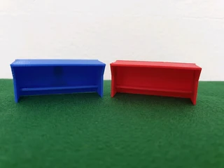 Subbuteo Red and Blue Dugouts Set