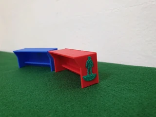Subbuteo Red and Blue Dugouts Set
