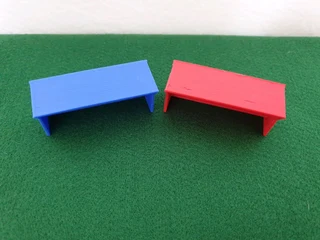 Subbuteo Red and Blue Dugouts Set