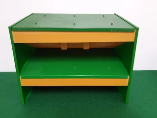Subbuteo C140 Green and Tan Grandstand With Imperfections
