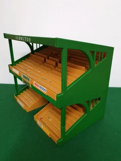Subbuteo C140 Green and Tan Grandstand With Imperfections