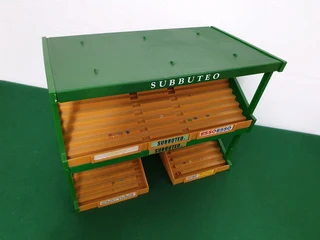 Subbuteo C140 Green and Tan Grandstand With Imperfections