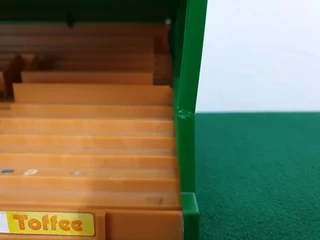 Subbuteo C140 Green and Tan Grandstand With Imperfections