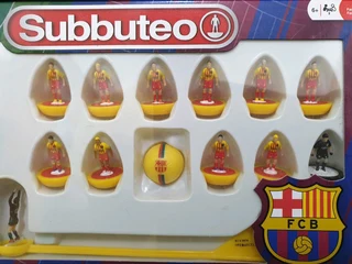 Subbuteo Barcelona Home and Away Kit Team Set
