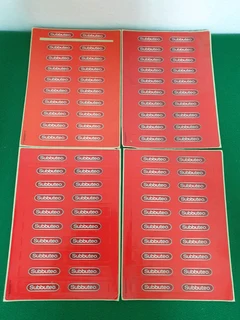 Four Sheets of Subbuteo Red Stickers