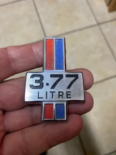 Holden Premier badge 3,77 Litre Liter.