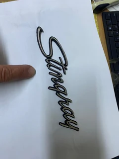 Stingray Corvette badge emblem.