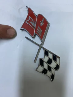 Corvette flags badge emblem.