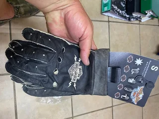 Leather gloves Harley Davidson size S".