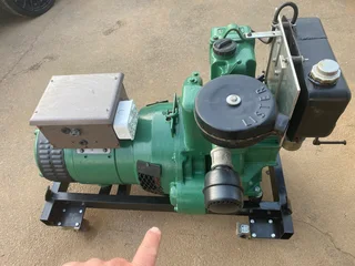 Lister diesel stationery engine with generator.