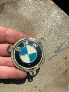 BMW steering badge.