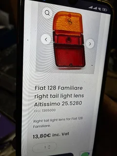 Fiat 128 Left Tail Light lamp.