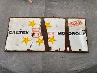Enamel Sign Caltex 5 Star