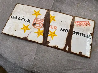 Enamel Sign Caltex 5 Star