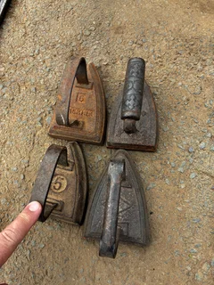Cast Iron Irons Antique Old Vintage.