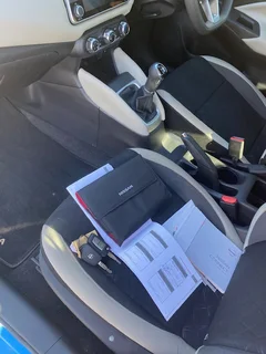 Blue Nissan Micra 900T Acenta.