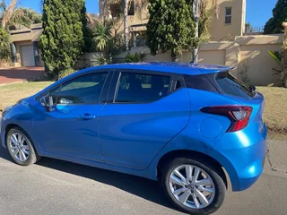 Blue Nissan Micra 900T Acenta.