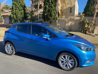 Blue Nissan Micra 900T Acenta.